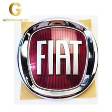 FIAT PANDA 500 CROMA TIPO LOGO FREGIO POSTERIORE 95 MM NUOVO ORIGINALE 735521414