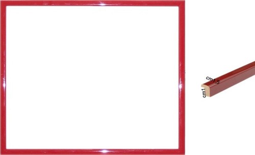 Cornice legno rossa laccata - cornice,