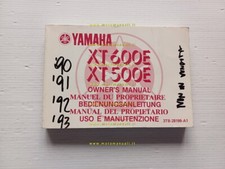 Yamaha XT 600 E - XT 500 E 3TB 1990 manuale uso manutenzione originale