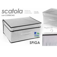 CONTENITORE SCATOLA PORTABIANCHERIA CAMBIO STAGIONE SALVASPAZIO PIEGHEVOLE