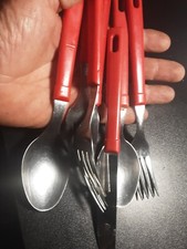 7 POSATE DA TAVOLA VINTAGE : 3 LAV-ART e 4 ABERT INOX ITALY COSI COME IN FOTO