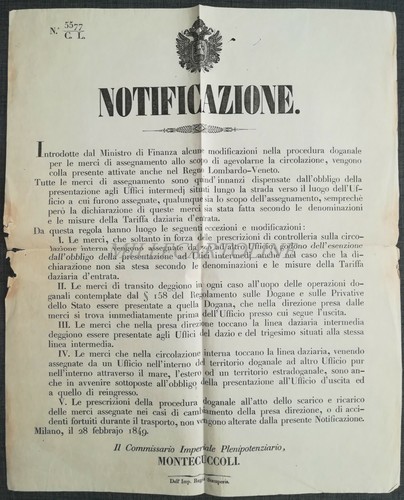Notificazione murale - -,
