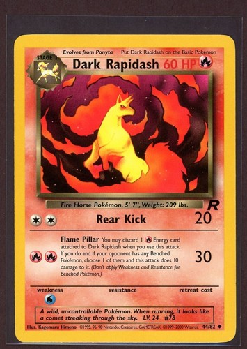 Dark rapidash non holo - rapidash,