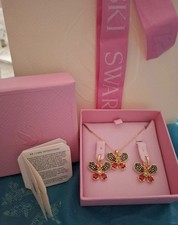 Pendente Ed Orecchini Farfalla