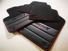 TAPPETINI IN PELLE E VELLUTO FIAT 500 ABARTH 595 PERSONALIZZABILI