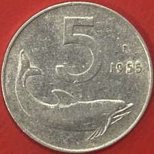 5 Lire 1955 Delfino •