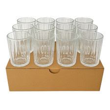 Bicchieri da vino rigatino ottavino Coste 12 Pz a litro tipico osteria calabrese