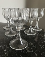 6 Verres A Eau En Cristal À