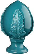 Pumo Pugliese Colorato, Pumo Decorativo in Porcellana Dipinta a Mano, Colore Tur