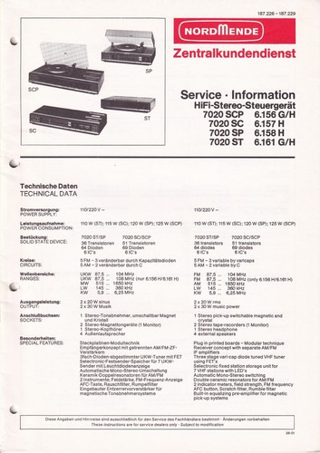 Service manual nordmende - nordmende, hifi