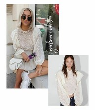 Zara Women Textured Weave Top