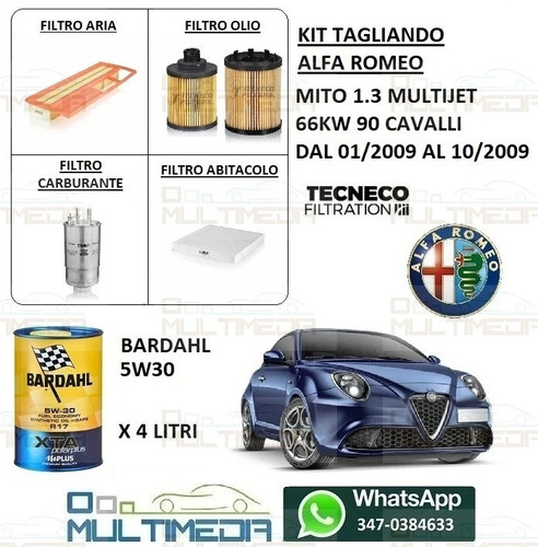 Kit tagliando olio bardahl - kit,
