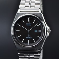 Seiko Quartz SilverWave 5993-701A vintage nero/OH, revisionato