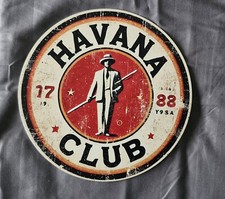 Metal Havana Club Spiced Rum Retro Vintage Look Sign Approx 8 Inches 