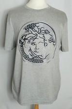 T-shirt uomo Versace grande medusa ricamata con borchie taglia large