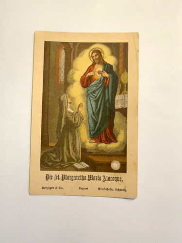 Antico santino reliquia - santino, santa