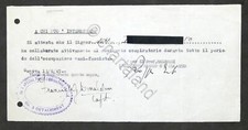 Resistenza - Special Force Liquidator Office Attestato contro nazi-fascismo 1945