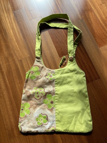 Borsa tela verde - in,