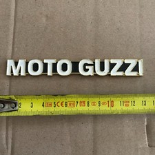 MOTO GUZZI 850 1000 VINTAGE TARGHETTA NERA BIANCA PROFILO ORO