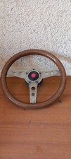 VOLANTE IN LEGNO RANIERI NURBURGRING CON MOZZO FIAT 500 600 850 124 128 32cm