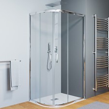 Box doccia semicircolare scorrevole 70x90 , trasparente 6mm h195 cm Netana