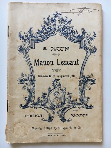 Libretto opera ricordi - d'opera,
