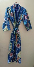 Accappatoio kimono kantha cotone indiano fatto a mano giacca abito da notte stampato