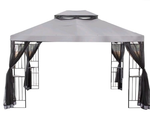 Square metal frame gazebo - metal,