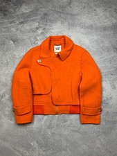 Giacca donna Hermes Paris arancione doppiopetto in cashmere taglia S Made in Italy