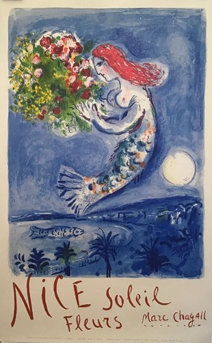 1962 original chagall poster - chagall,