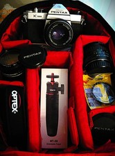 Pentax K 1000 con obiettivi