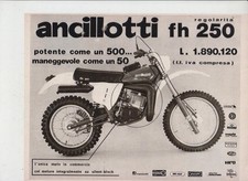 advertising Pubblicità MOTO ANCILLOTTI FH 250 1978-MOTOITALIANE REGOLARITA EPOCA