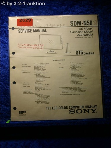 Sony manuale servizio sdm - sony,