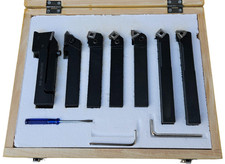 SET 7 UTENSILI PER TORNITURA INSERTO PLACCHETTA TORNIO 16 20 MM OPTIMUM TORNIRE