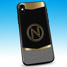Cover per cellulare, tifosi azzurri napoletani, mascherina telefono modello Gold