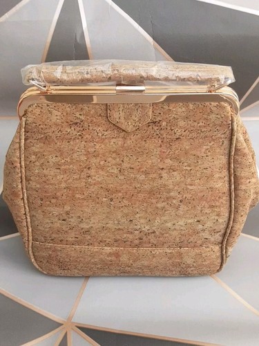 Cork leather backpack - backpack, with