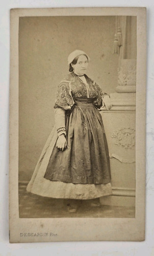 Antica foto cdv - foto, donna