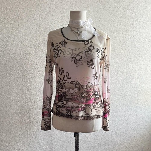 Top rete floreale - top, a