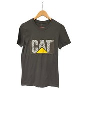 T-shirt caterpillar gatto nuova con etichetta abbigliamento da lavoro relaxed taglia uomo piccolo grigio logo