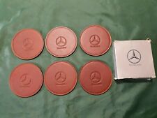 Mercedes Benz 6 coasters vintage '90s very leather drink beer cocktail SL W124 C