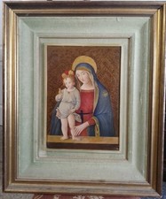 Madonna bambino olio tela - madonna,