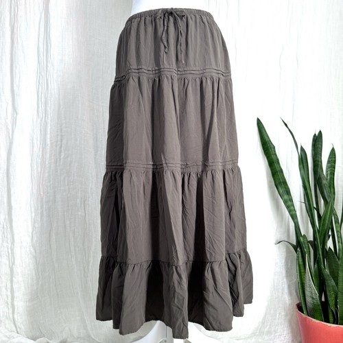 Maxi gonna strati verde - a,