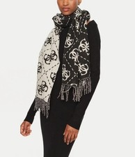 Sciarpa Donna Guess Logo In Rilievo AW5217VIS03 BLO Nero