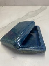 SCATOLA MEDIA BLU IN  ALABASTRO   MADE IN ITALY NUOVO DA FALLIMENTO PREZZO SHOCK