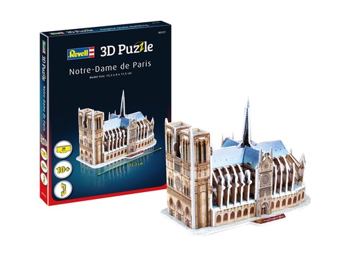 Notre dame paris puzzle - dame, 3d