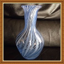 VASE CRISTAL SOUFFLÉ POLYCHROME SIGNÉ TOURSON 1983 BOUSSU BELGIQUE VINTAGE