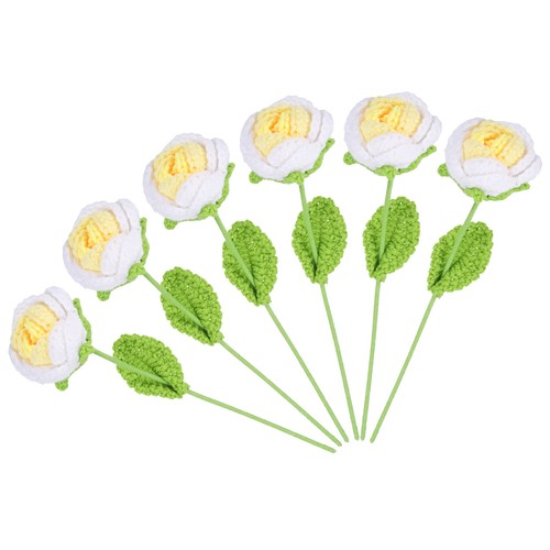 6pcs fiori all uncinetto - 6pcs,