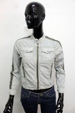 Diesel Giubbotto Donna Taglia M Giubbino Grigio Giacca Da Mezza Stagione Jacket