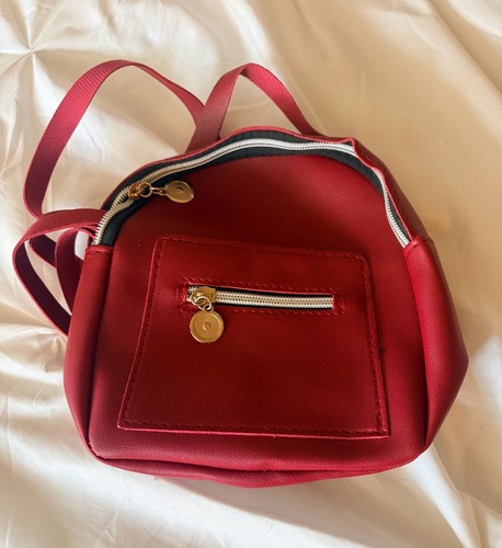 Zaino rosso ecopelle mini - rosso,