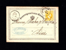 Austria 1871 - "Cheynow" Chiaro Su Cartolina Gialla, Boemia (A630)